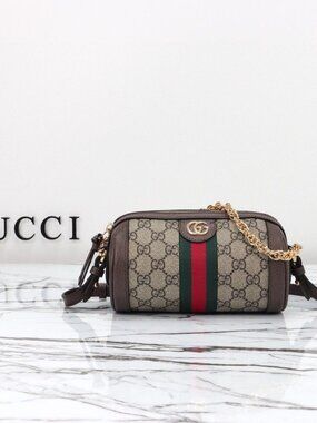 Gucci Ophidia Mini GG canvas Cylinder shoulder bag